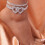 Αλυσίδα ποδιού με καρδιά από στρας για γυναίκες 2 τεμάχια 1