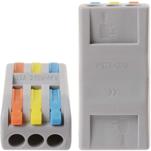 Bloc conector cu clemă pentru cabluri electrice, 50 buc. 2