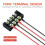 Terminalkontakter Krympeledningsplugger 5 par 8 Gauge 3