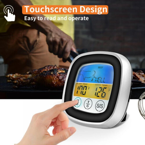 Termômetro digital para carnes Prettyui com sonda de 40 polegadas
