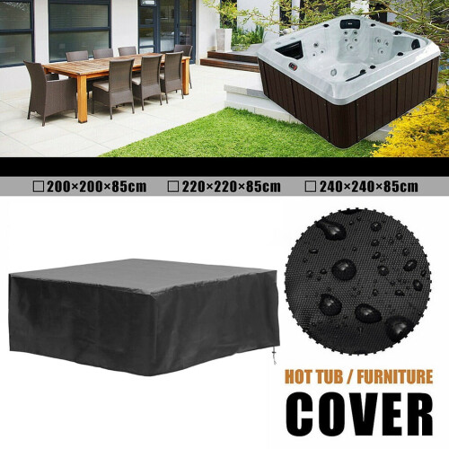 Hot Tub Cover Square Waterproof UV-Resistant Protective Cap 1