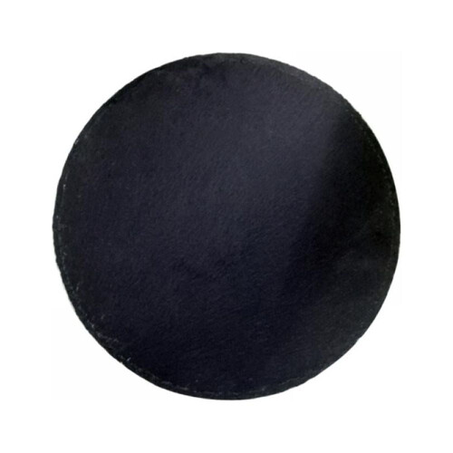 Σουβέρ από σχιστόλιθο, στρογγυλά, μαύρα, φυσικά άκρα, 4 τεμάχια