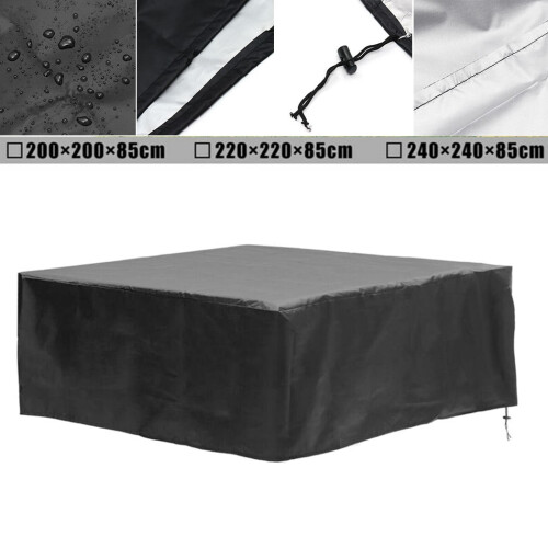 Hot Tub Cover Square Waterproof UV-Resistant Protective Cap 2