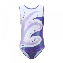 Girls' sleeveless ballet body suit with diamante detail