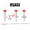 Adjustable Height Golf Tee Unbreakable 12-Pack 4