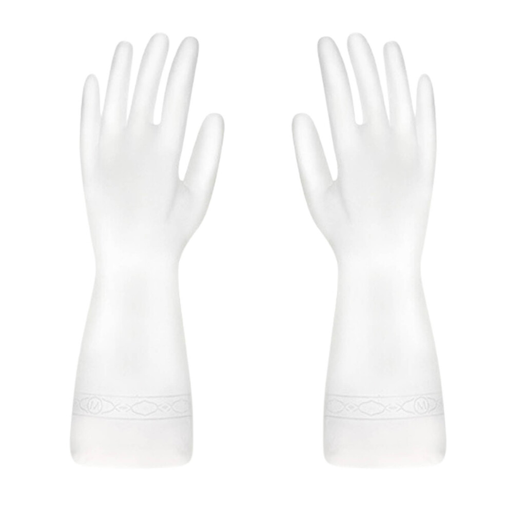 Kayannuo reusable rubber dishwashing gloves long sleeve