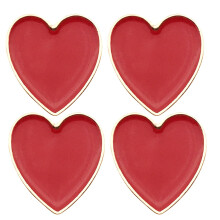 Conjunto de broches de San Valentín con corazones rojos (3 piezas)