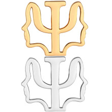 Broche con el símbolo de PSI, pin de psicología (2 unidades)