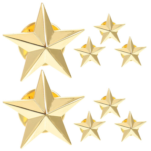 Juego de 8 pines de solapa con forma de estrella