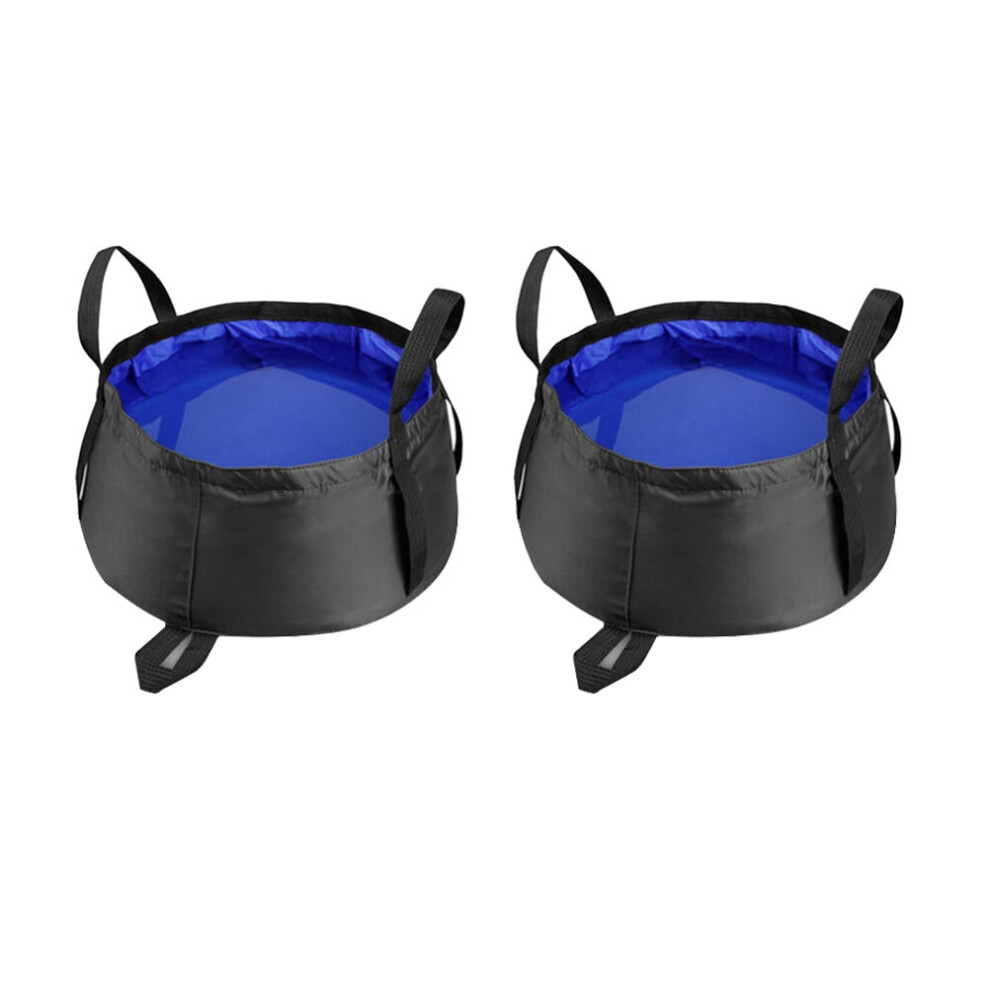 Portable Collapsible Foot Wash Basin 8.5L Royal Blue 2 Pcs 9107258551931