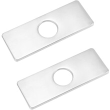 2 stuks roestvrijstalen afdekplaatjes voor kraangaten, 15 cm geborsteld aluminium voor keuken- en badkamerwastafel - compatibel met mengkranen