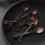 Ensemble de cuillères rétro en métal doré (6 pièces) 4