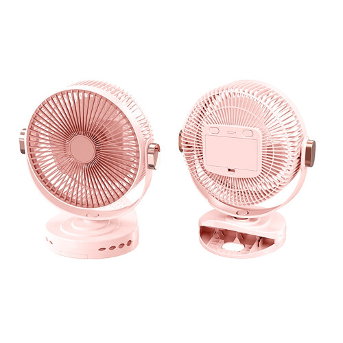 Ventilador de mesa Penkiiy com clipe, 8 polegadas, 5 velocidades, recarregável via USB.