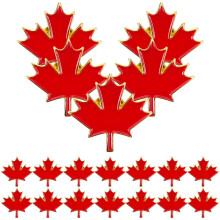 Broche de hoja de arce esmaltado para solapa, Día de Canadá