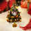 Mini LED Christmas Tree with Berries Gold 13.8" Desktop 6