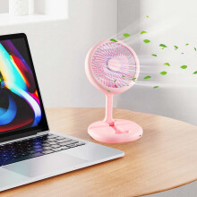 Kayannuo håndholdt USB genopladelig ventilator med telefonholder, pink