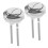 Toilet Push Button Dual Flush Lid Round 2 pcs 1