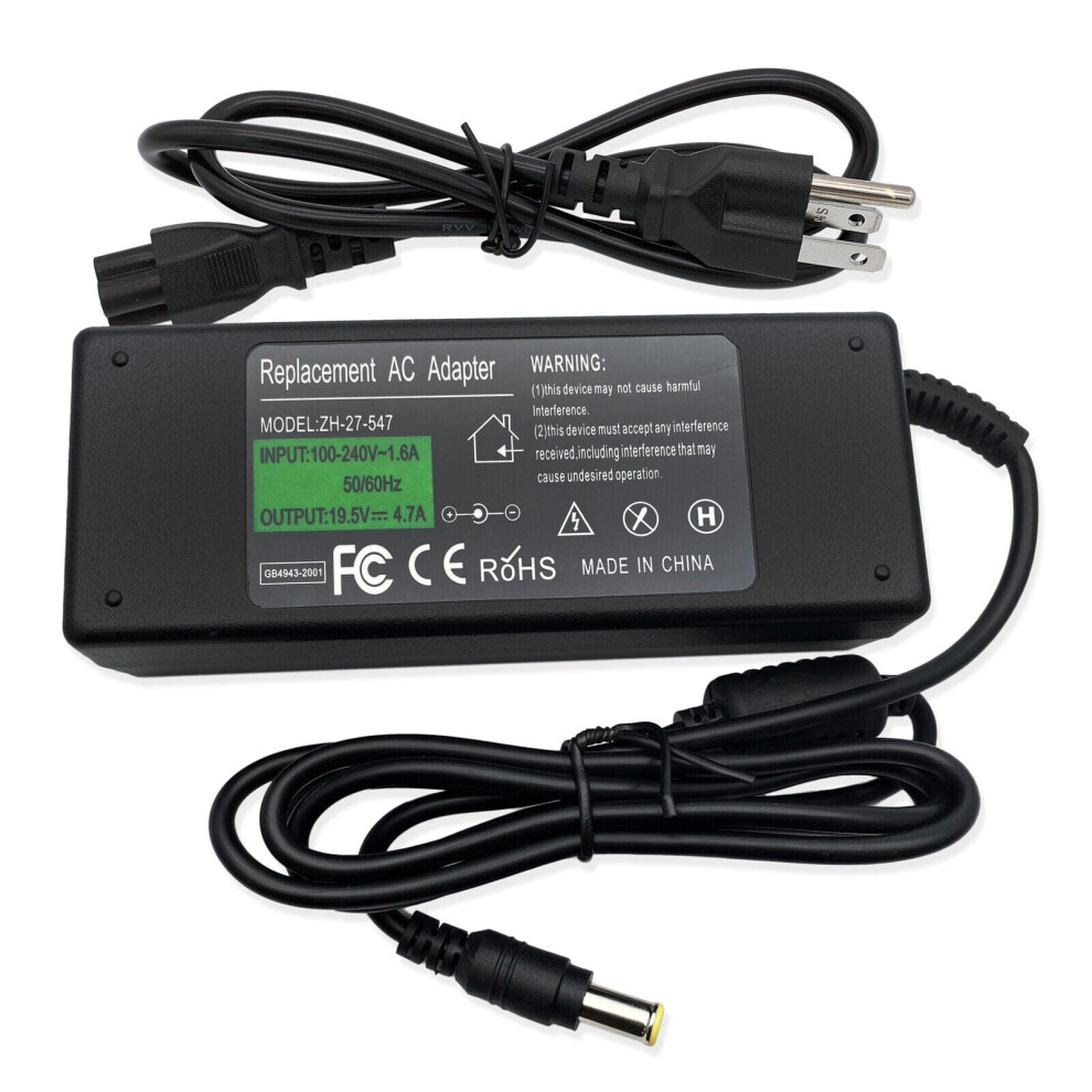 19.5V 2-Prong Power Adapter With 2.5 Ft Us Cord 9107258547958