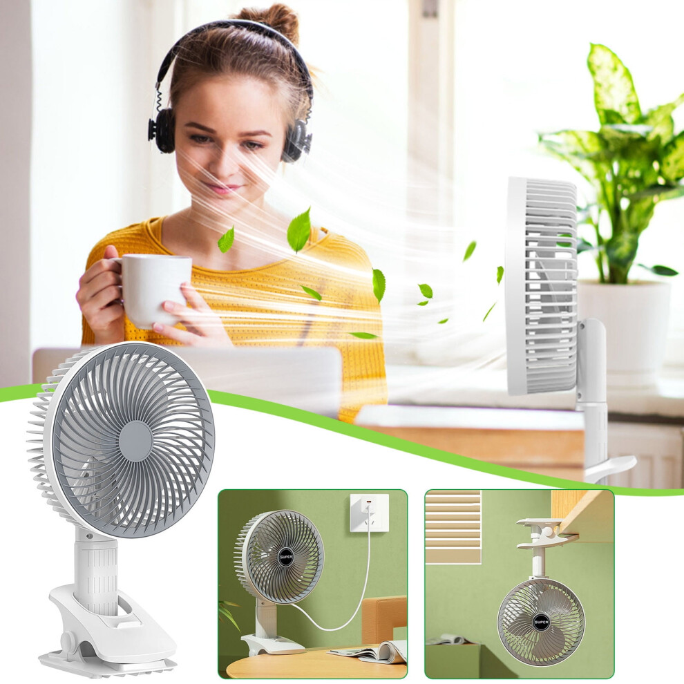 Kayannuo Portable Clip Fan Usb Silent Desktop Fan 9107258556653