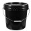 Svart plasthink med handtag och lock 2,2 gallon 1