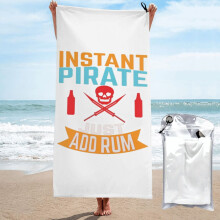 Tuáille Trá Pirate Micrea-shnáithín 30x60 Orlach
