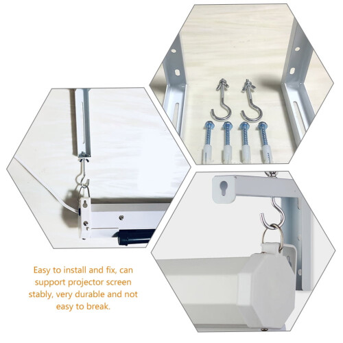 Set mit Deckenhalterungen für Projektionsleinwände (2-teilig) 1