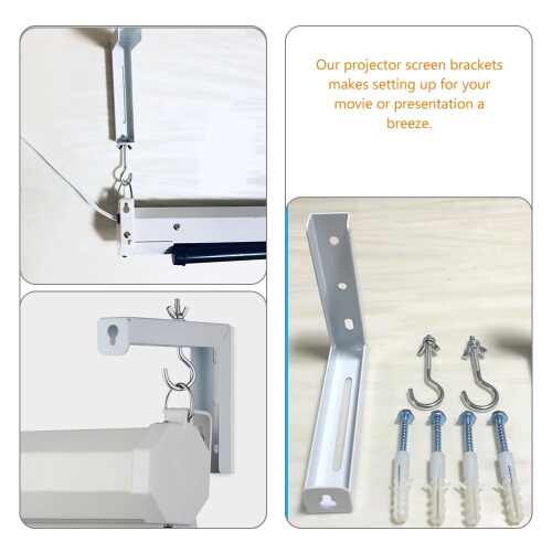 Set mit Deckenhalterungen für Projektionsleinwände (2-teilig) 2