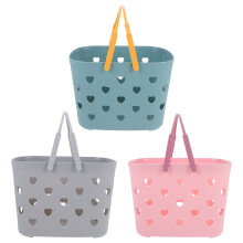 Panier de rangement de douche en plastique, couleurs assorties