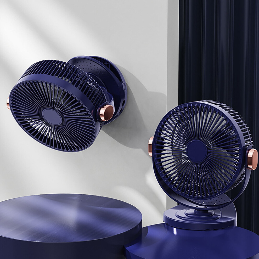 Kayannuo Mini Clip Fan Usb Rechargeable Silent Blue 9107258556370