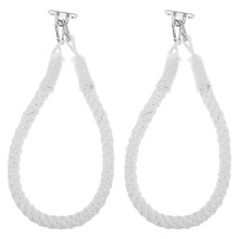 White bathroom paper towel holder with rope rings 2 pcs