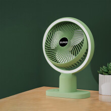 USB stolní ventilátor s nočním světlem, 3 rychlosti, tichý, přenosný