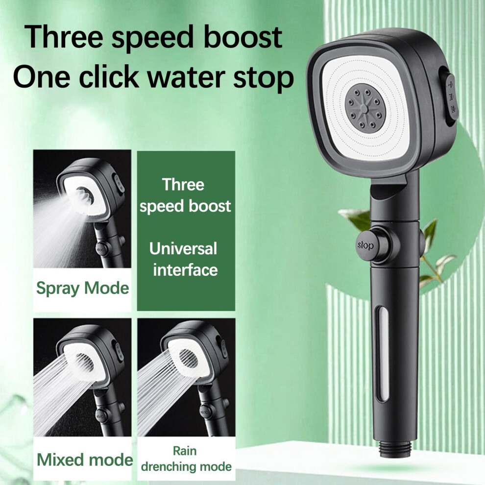 Back To School Shower Nozzle Three-Speed Water Stop Filtered 9107258561367