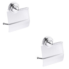 Suporte para toalhas com ventosa em aço inoxidável (2 peças)