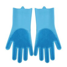 Silicone Dishwashing Gloves Soft Bristles 1 Pair