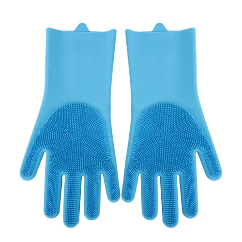 Silicone Dishwashing Gloves Soft Bristles 1 Pair