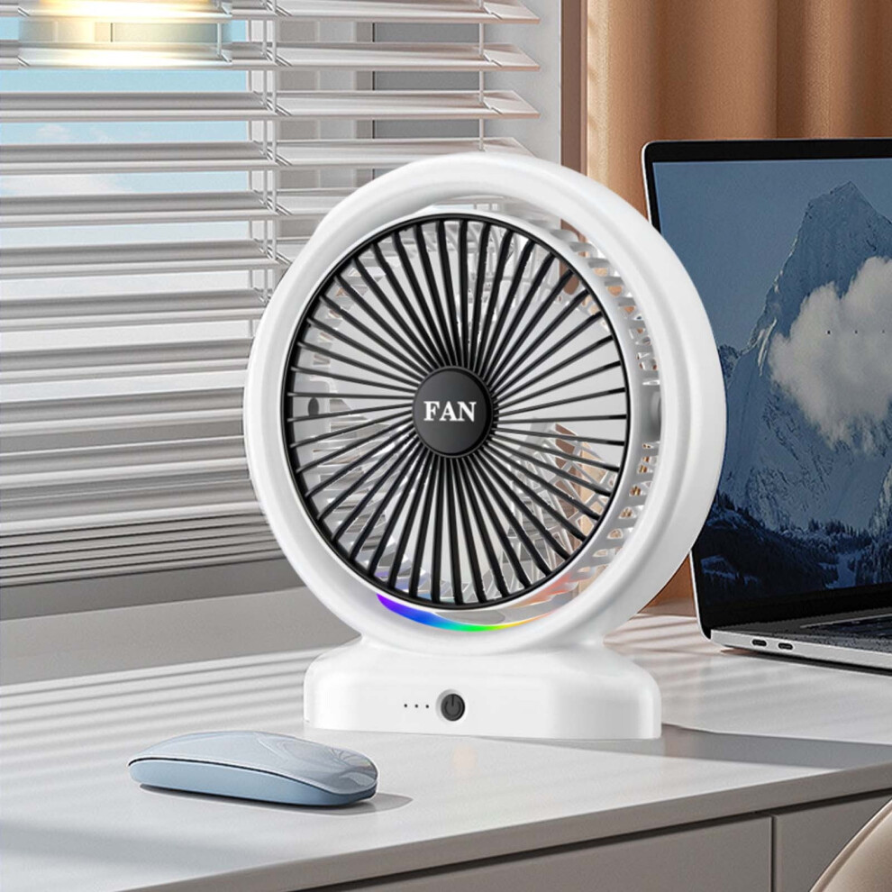 Kayannuo Mini Desktop Fan 3-Speed Rechargeable Usb 9107258559180