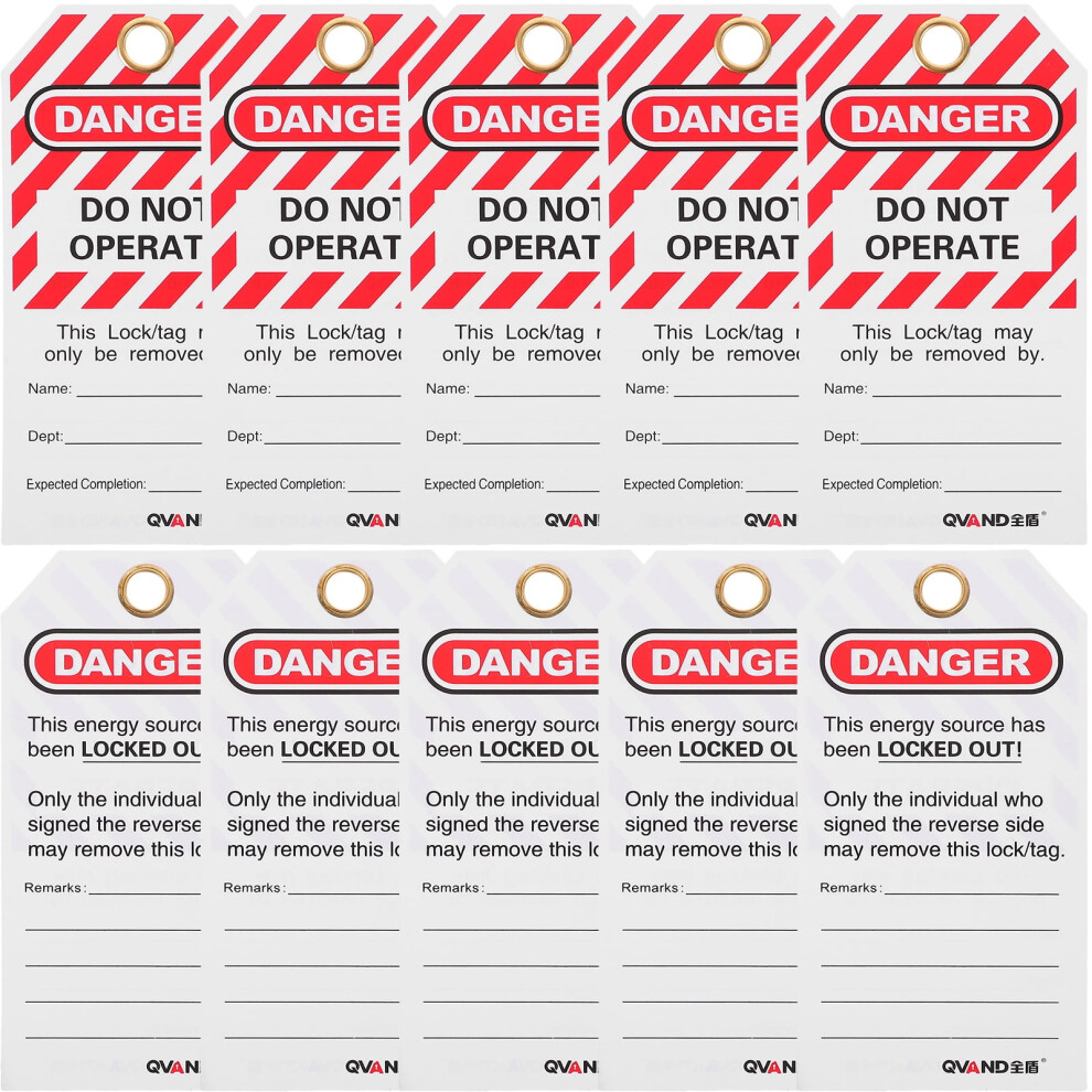 Lockout Tagout Tags Electrical Equipment 10 Pcs 9107258559821