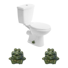 Frog Toilet Bolt Cover Resin Dark Olive Green 2 pcs