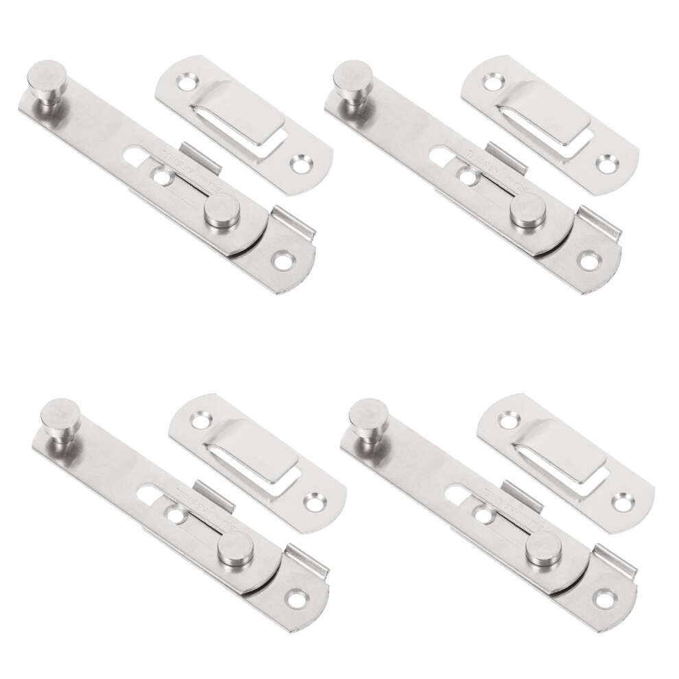 Eease Stainless Steel Door Latch 4 Pcs Silver 9107258554079