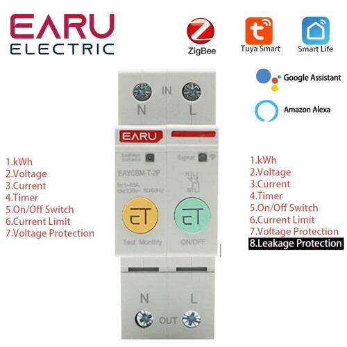 Mosiee slimme energiemeter met TUYA-app Zigbee 1