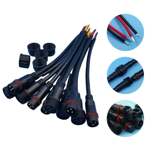 LED Light Bar Connector White IP65 5 Pairs 20cm 2