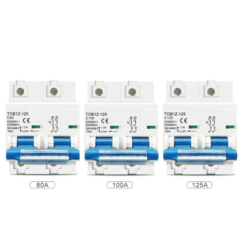 Mosiee DC MCB voor zonne-PV-systemen 2P125A 600V 2