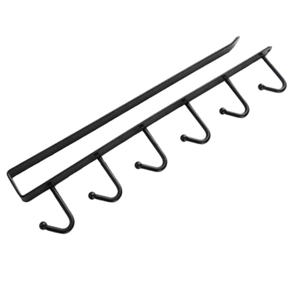 Over-The-Door Bathroom Organizer Rack With 5 Hooks 9107258561411