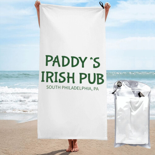 Πετσέτα θαλάσσης Irish Pub για την ημέρα του Αγίου Πατρικίου από μικροΐνες 30x60 ίντσες