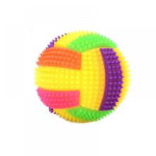 Prettyui Elastischer LED-Ball für Haustiere – Fußball für Hunde und Katzen – Spielzeug zur Zahnreinigung aus Kunststoff