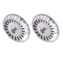 Filtre pour évier de cuisine, bouchon de vidange, crépine (2 pièces)