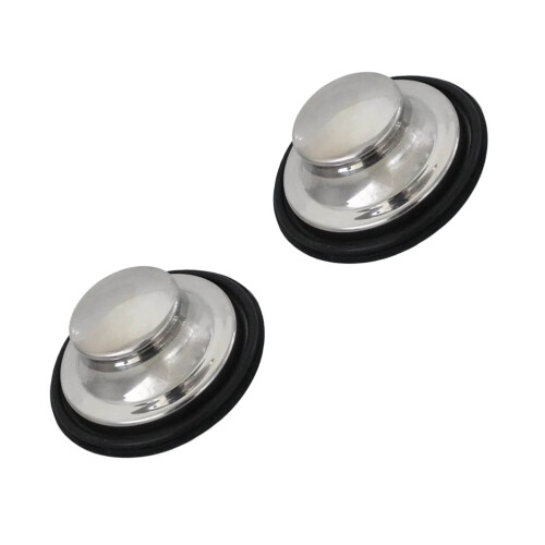 Bouchon de vidange en acier pour baignoire et lavabo (2 pièces)