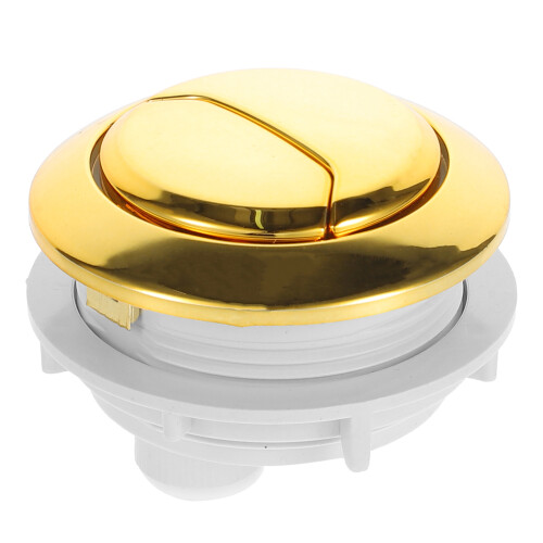 Toilet Flush Button Brushed Gold Round 2-Button