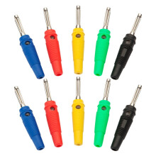 Kupfer-Bananenstecker, 4 mm, hochstromisoliert, 10 Stück