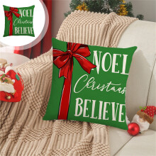 Capa de Almofada Outono com Estampa de Floco de Neve e Laço 45x45cm